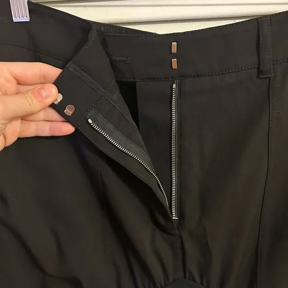 Stella McCartney Tina Ruched Wool and Cotton Pants in Black, Size 40 (US 4-6) - Picture 10 of 15